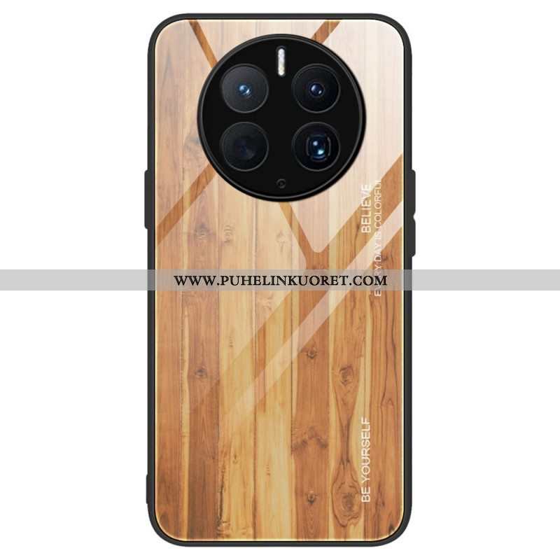 Case Huawei Mate 50 Pro Wood Design Karkaistu Lasi