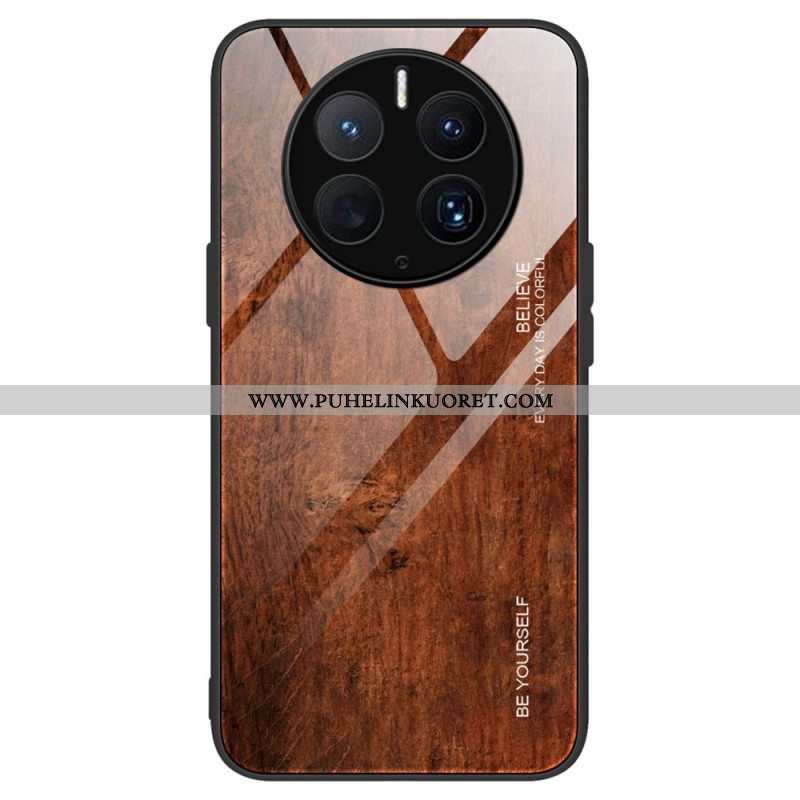 Case Huawei Mate 50 Pro Wood Design Karkaistu Lasi