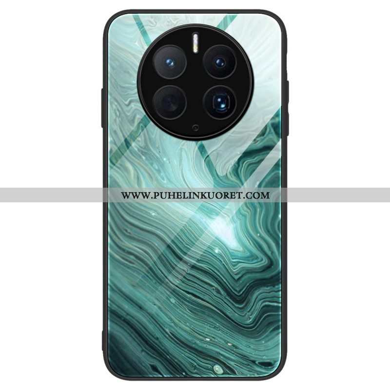 Case Huawei Mate 50 Pro Tyylikäs Marmorinen Karkaistu Lasi