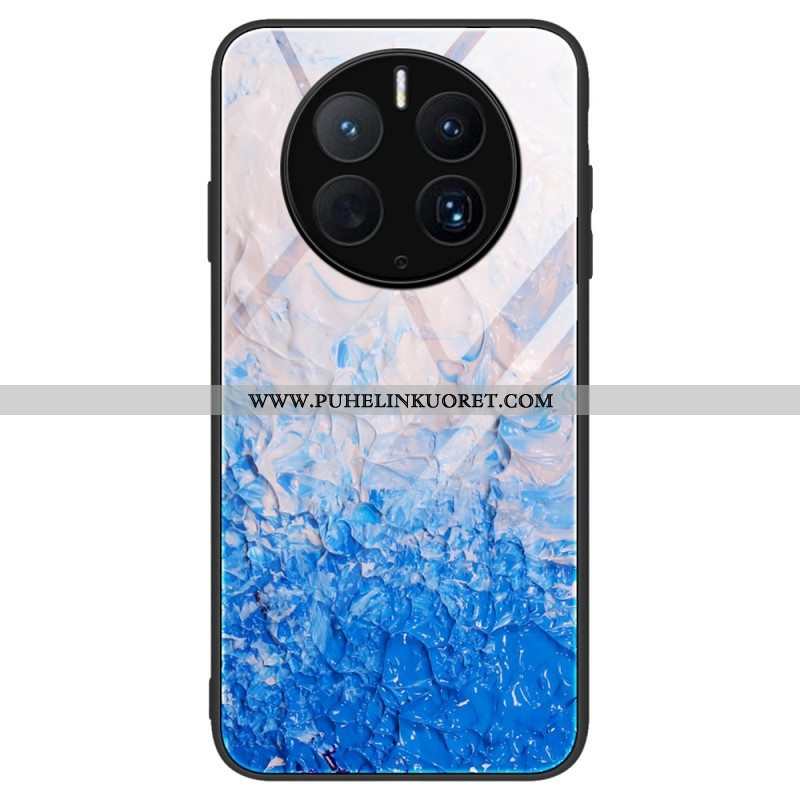 Case Huawei Mate 50 Pro Tyylikäs Marmorinen Karkaistu Lasi