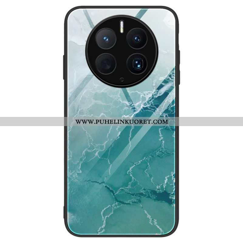 Case Huawei Mate 50 Pro Tyylikäs Marmorinen Karkaistu Lasi