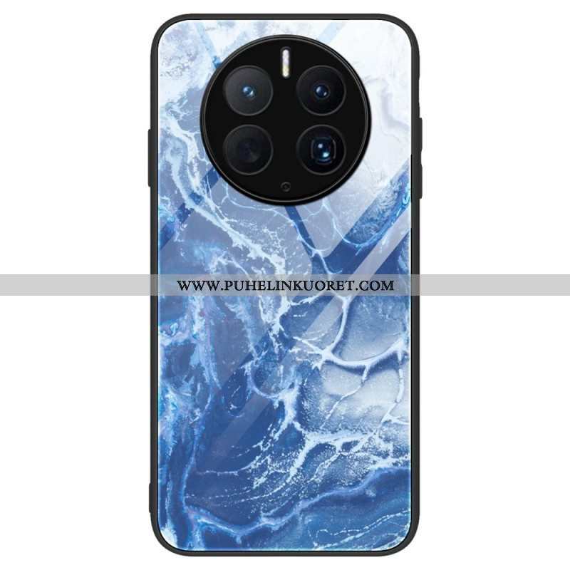 Case Huawei Mate 50 Pro Tyylikäs Marmorinen Karkaistu Lasi