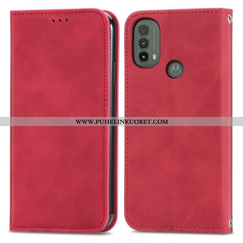 Puhelinkuoret Moto E40 / E30 / E20 Kotelot Flip Skin-touch Design