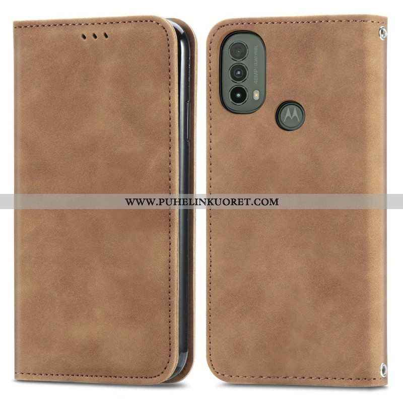 Puhelinkuoret Moto E40 / E30 / E20 Kotelot Flip Skin-touch Design