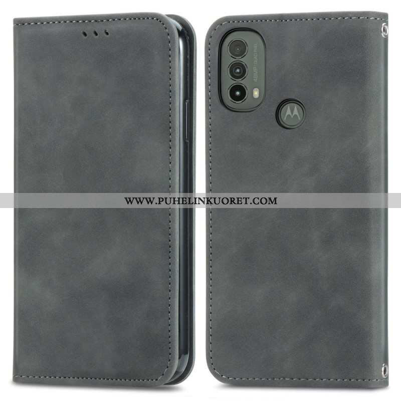 Puhelinkuoret Moto E40 / E30 / E20 Kotelot Flip Skin-touch Design