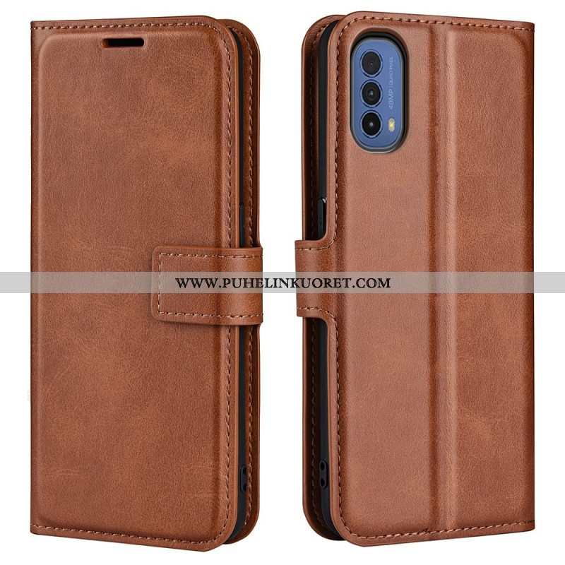 Kotelot Moto E40 / E30 / E20 Ohut Extreme Leather -efekti