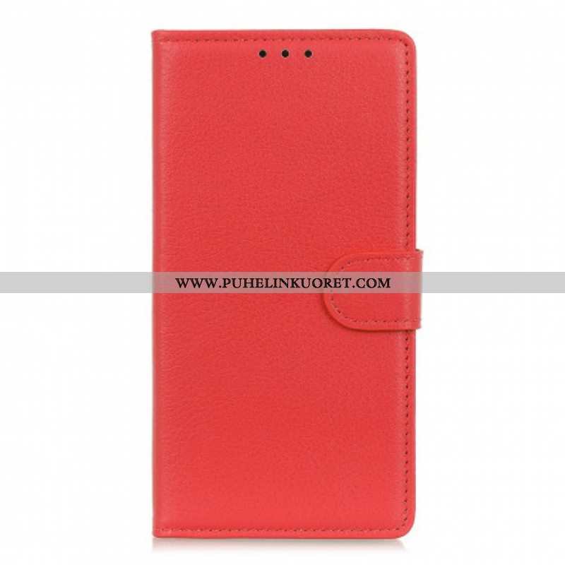 Kotelot Moto G100 Perinteinen Litchi Faux Leather