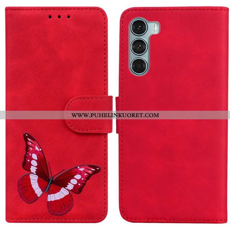 Nahkakotelo Moto G200 5G Skin Touch Butterfly