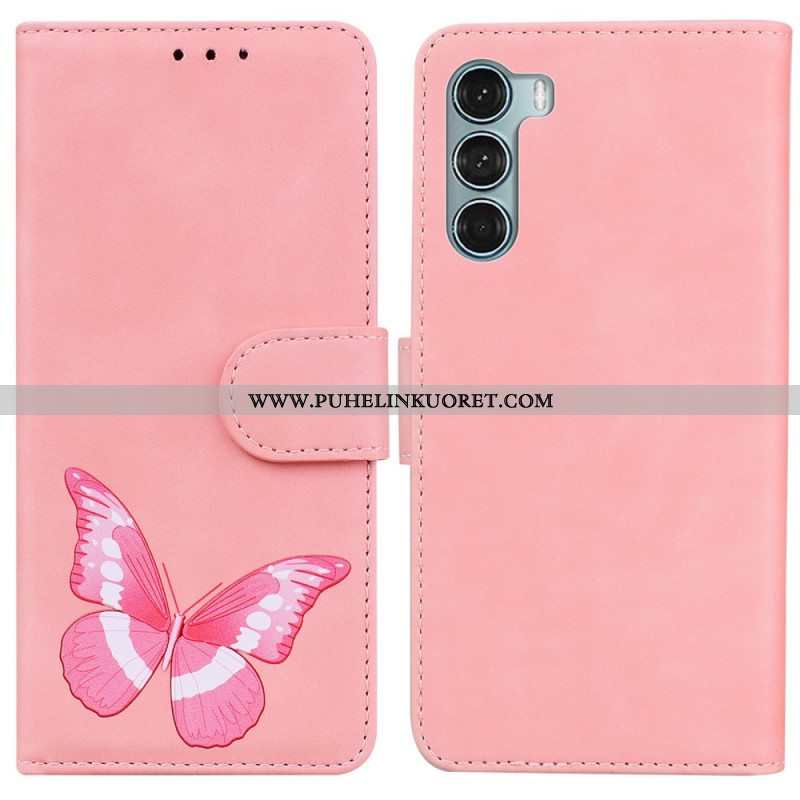 Nahkakotelo Moto G200 5G Skin Touch Butterfly