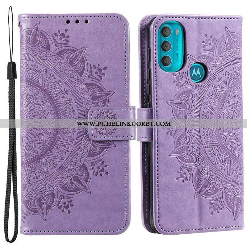 Kotelot Moto G71 5G Auringon Mandala