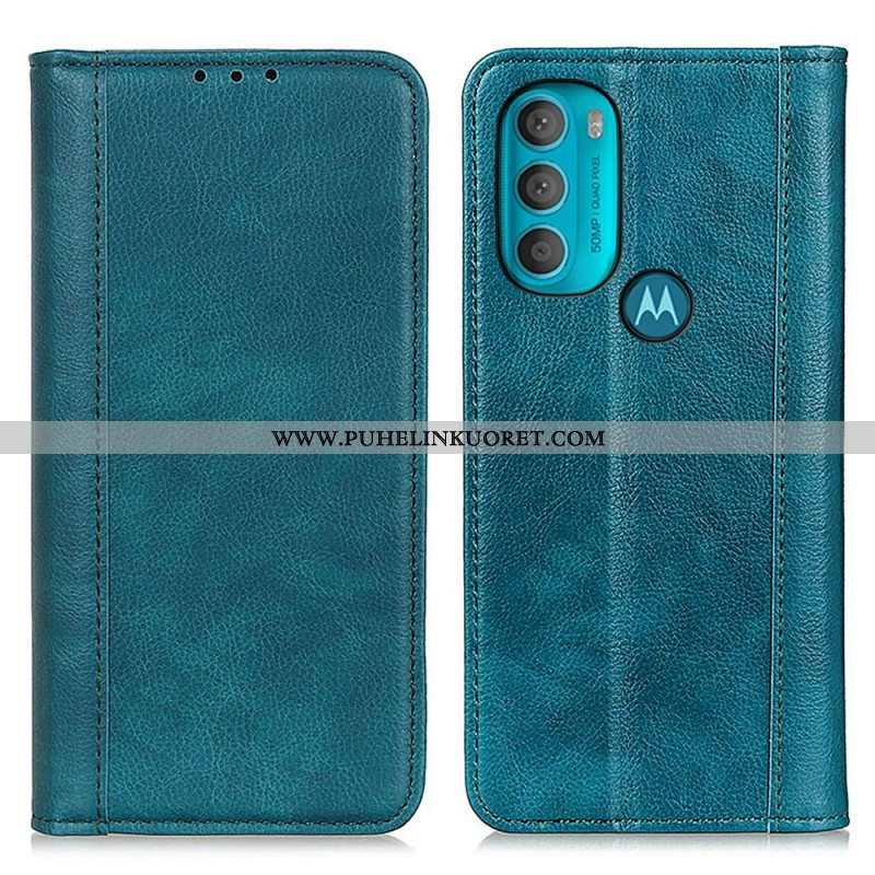 Puhelinkuoret Moto G71 5G Kotelot Flip Elegance Haljattu Litsi Nahka