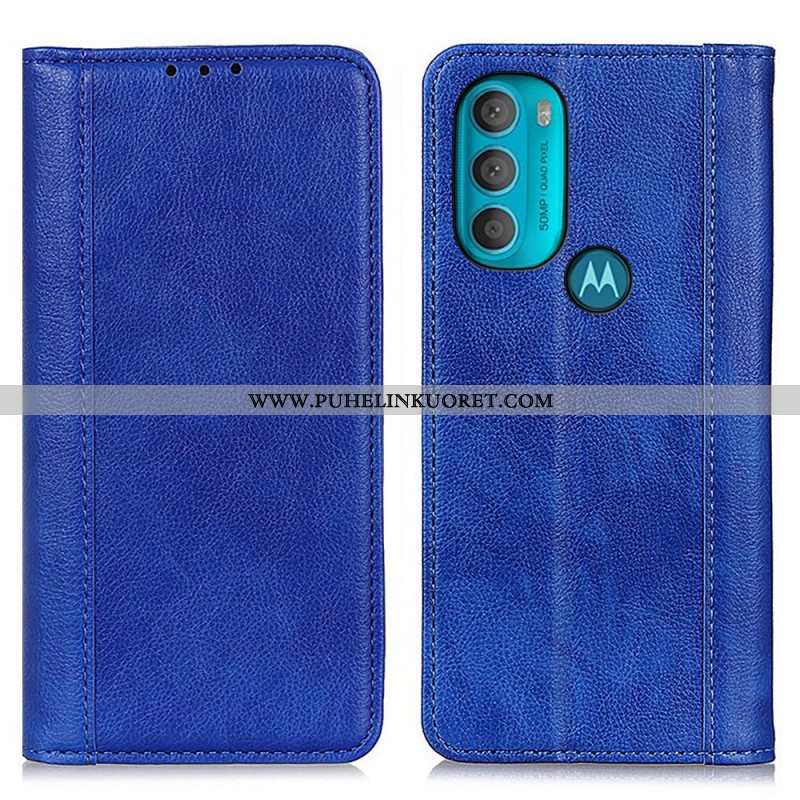 Puhelinkuoret Moto G71 5G Kotelot Flip Elegance Haljattu Litsi Nahka