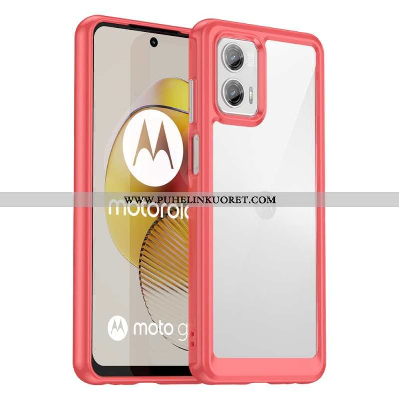 Kuori Moto G73 5G Läpinäkyvä Hybridi