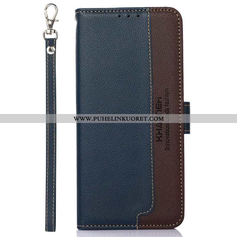 Flip Case OnePlus 10 Pro 5G Litsi Style Rfid Khazneh