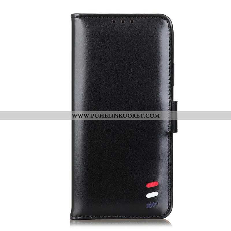 Flip Case OnePlus 10 Pro 5G Kolmivärinen Nahkaefekti