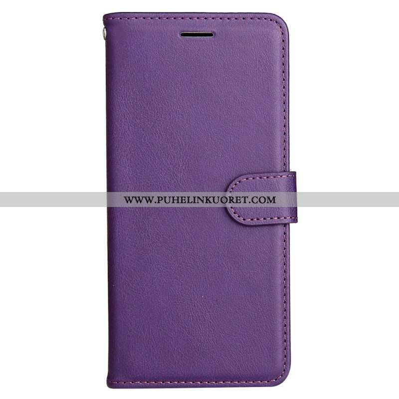 Kotelot OnePlus 10 Pro 5G Suojaketju Kuori Strappy Plain Leather Style