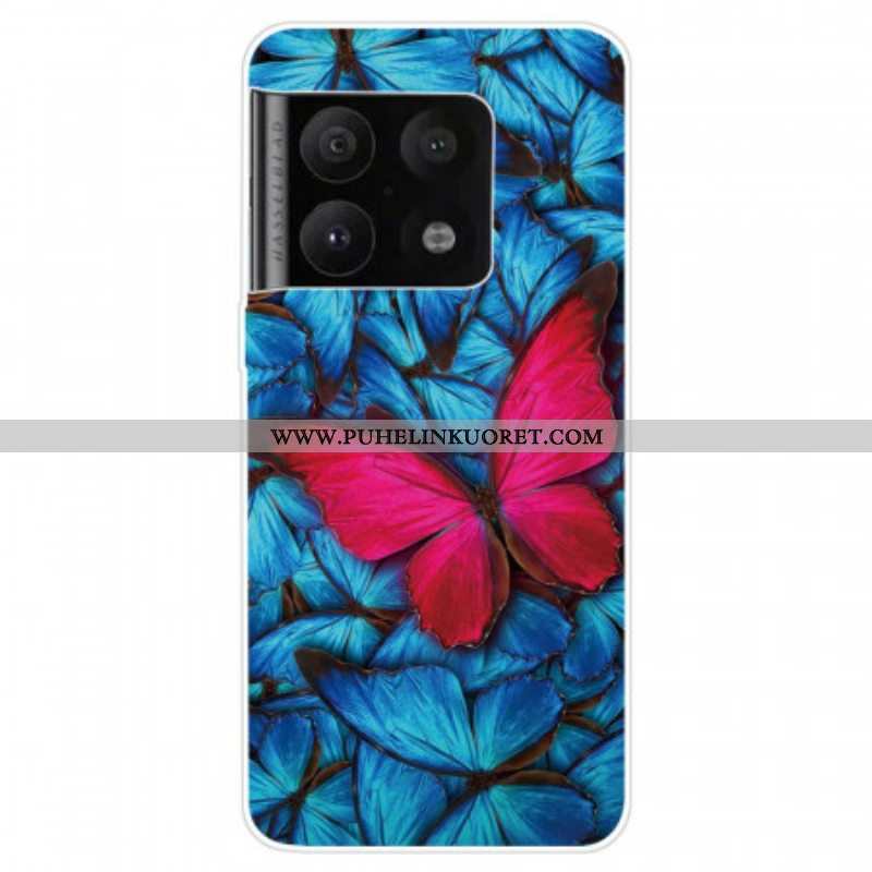 Kuori OnePlus 10 Pro 5G Fuchsia Butterfly Letku