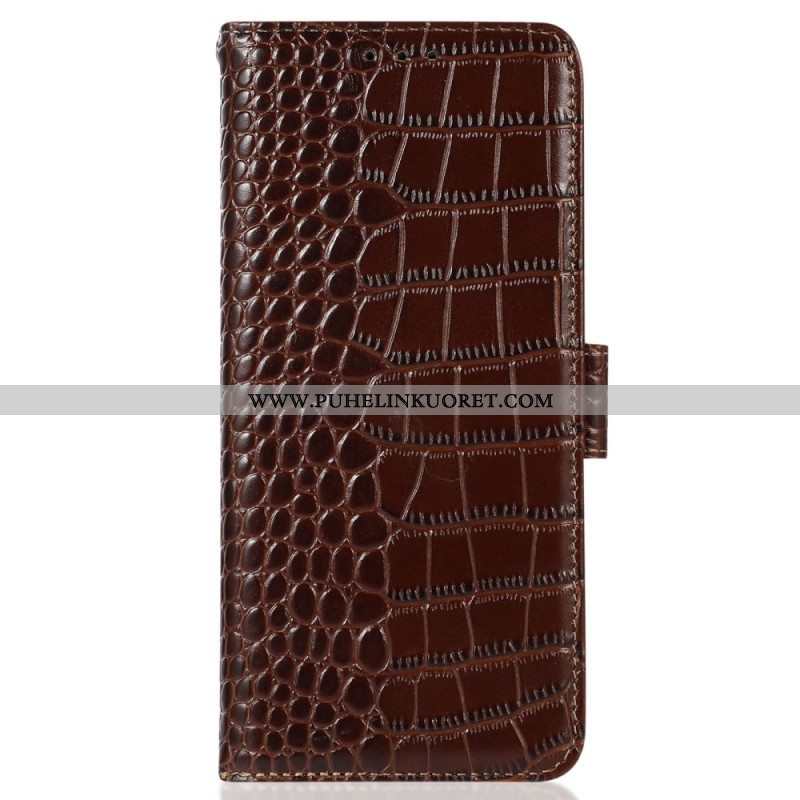 Nahkakotelo OnePlus 10T 5G Crocodile Style Rfid