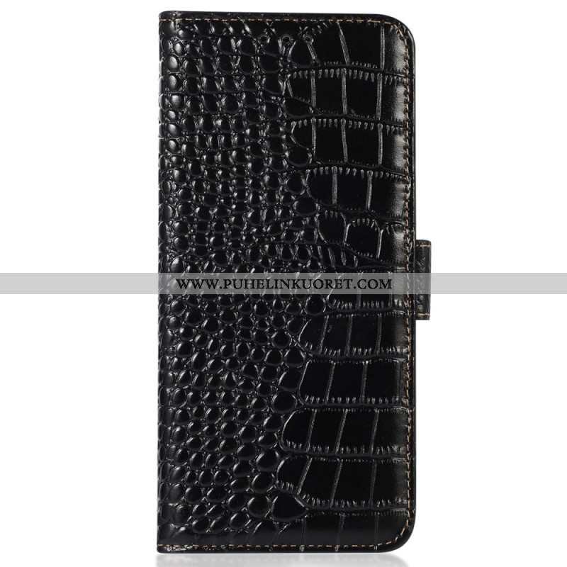 Nahkakotelo OnePlus 10T 5G Crocodile Style Rfid