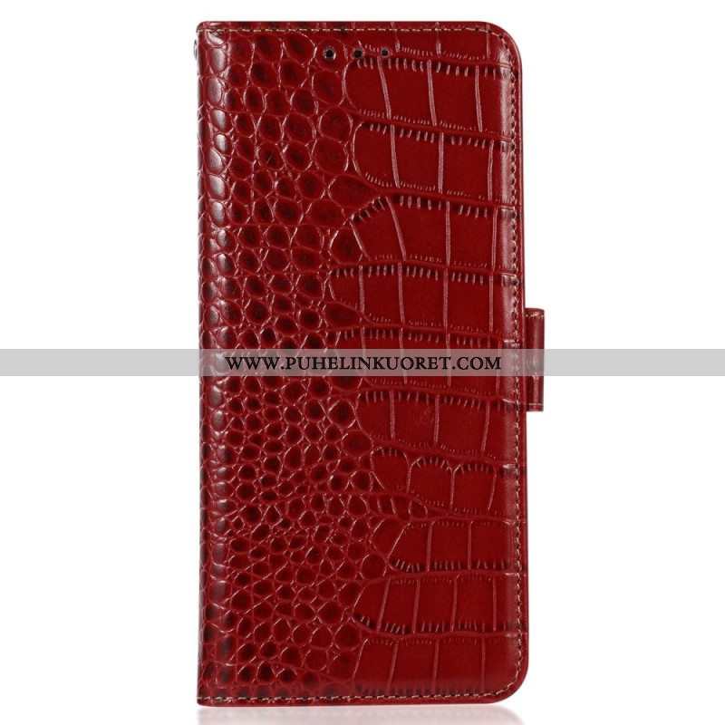 Nahkakotelo OnePlus 10T 5G Crocodile Style Rfid