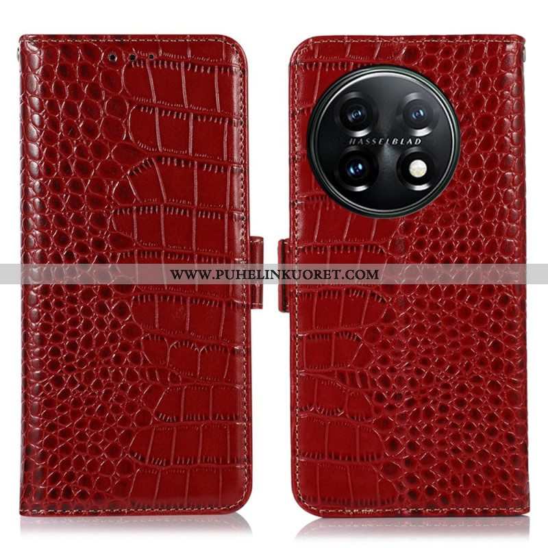 Kotelot OnePlus 11 5G Crocodile Style Rfid