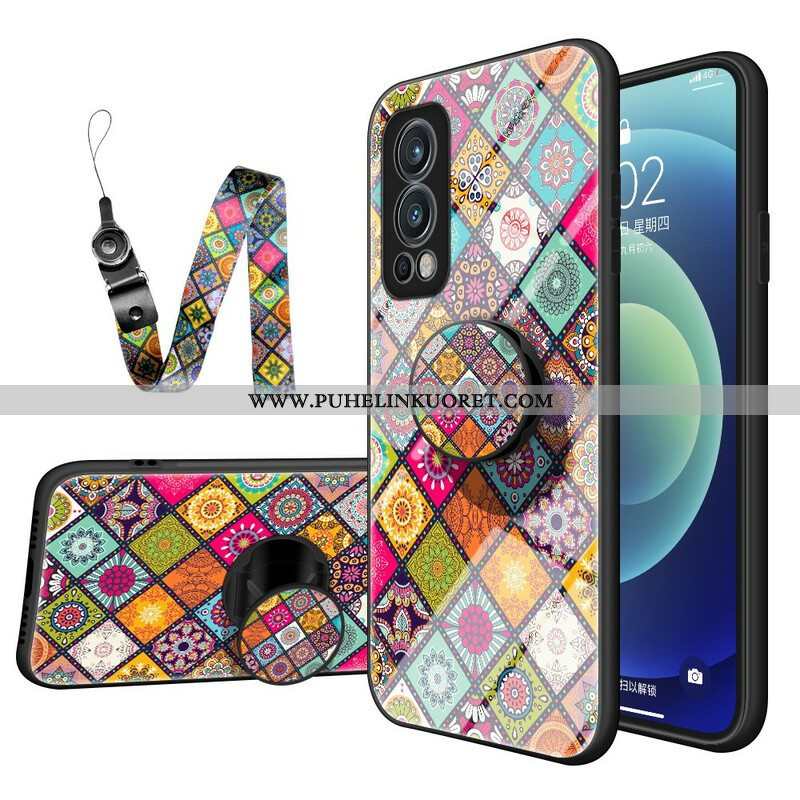 Kuori OnePlus Nord 2 5G Patchwork Magneettipidike