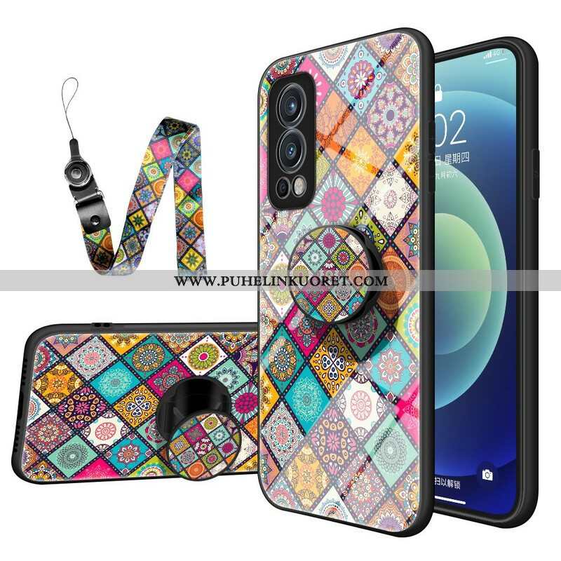 Kuori OnePlus Nord 2 5G Patchwork Magneettipidike