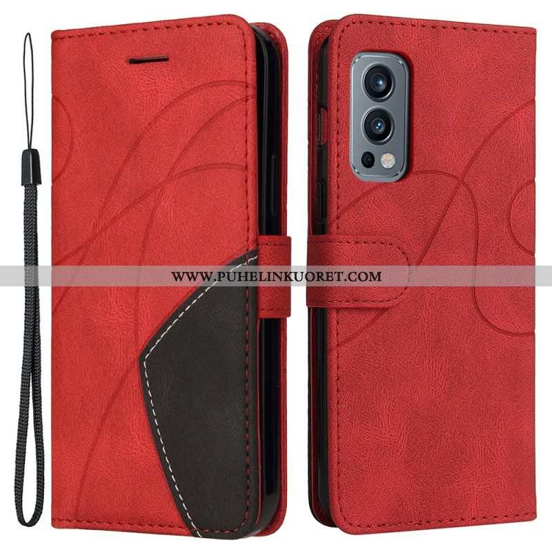 Kotelot OnePlus Nord 2 5G Kaksisävyinen Signature Faux Leather