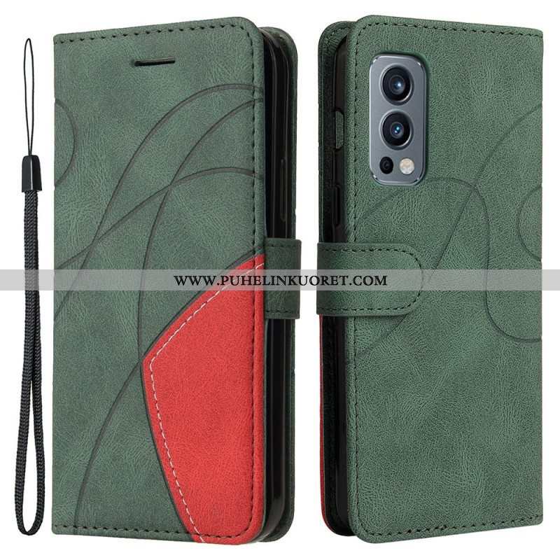 Kotelot OnePlus Nord 2 5G Kaksisävyinen Signature Faux Leather