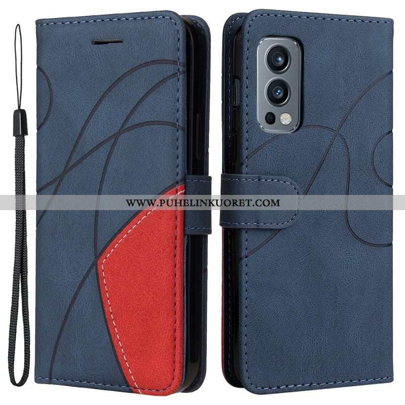 Kotelot OnePlus Nord 2 5G Kaksisävyinen Signature Faux Leather