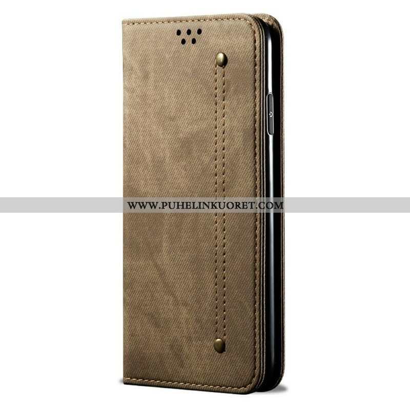 Puhelinkuoret OnePlus Nord 2 5G Kotelot Flip Faux Leather Jeans Texture