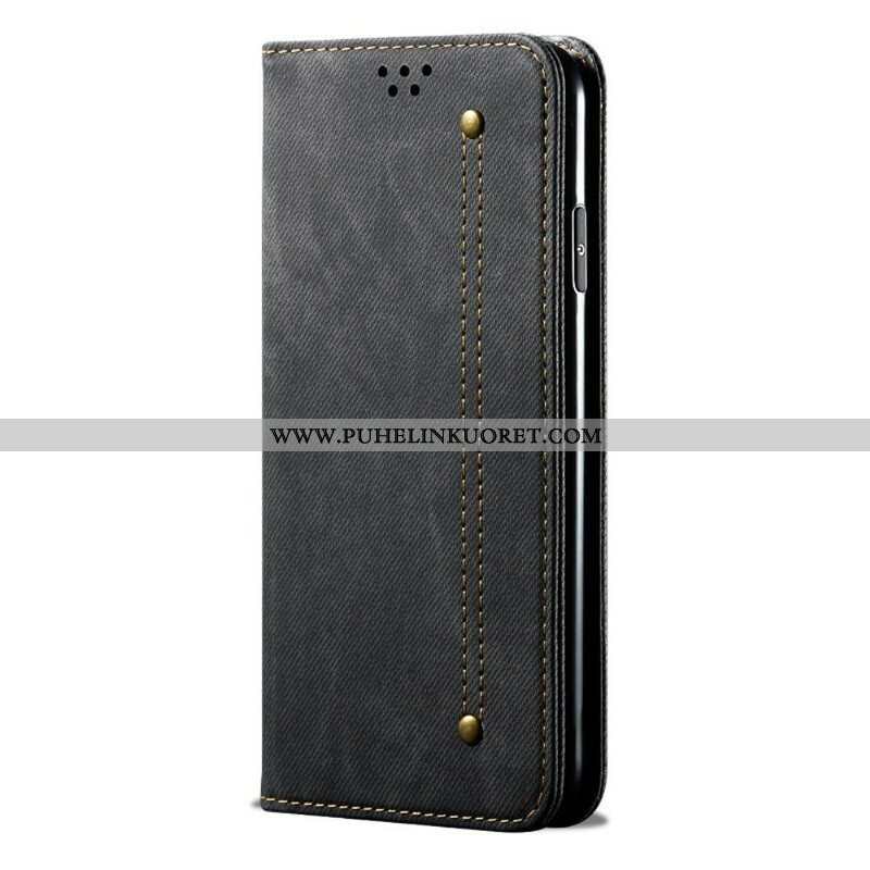 Puhelinkuoret OnePlus Nord 2 5G Kotelot Flip Faux Leather Jeans Texture