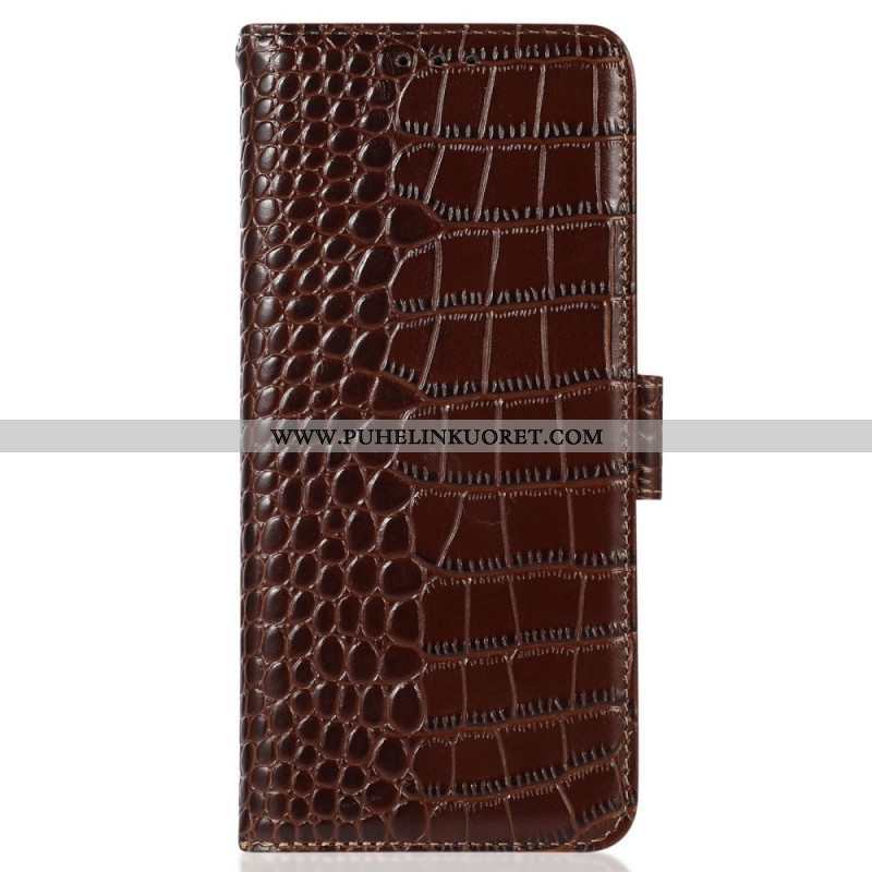 Flip Case OnePlus Nord 2T 5G Rfid Crocodile Style Aitoa Nahkaa