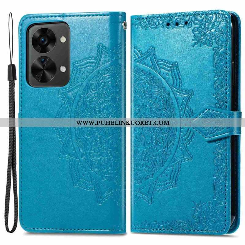 Kotelot OnePlus Nord 2T 5G Suojaketju Kuori Mandala Strap -korttipidike