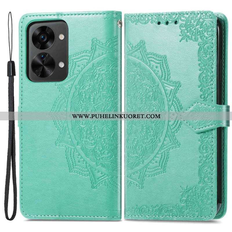 Kotelot OnePlus Nord 2T 5G Suojaketju Kuori Mandala Strap -korttipidike