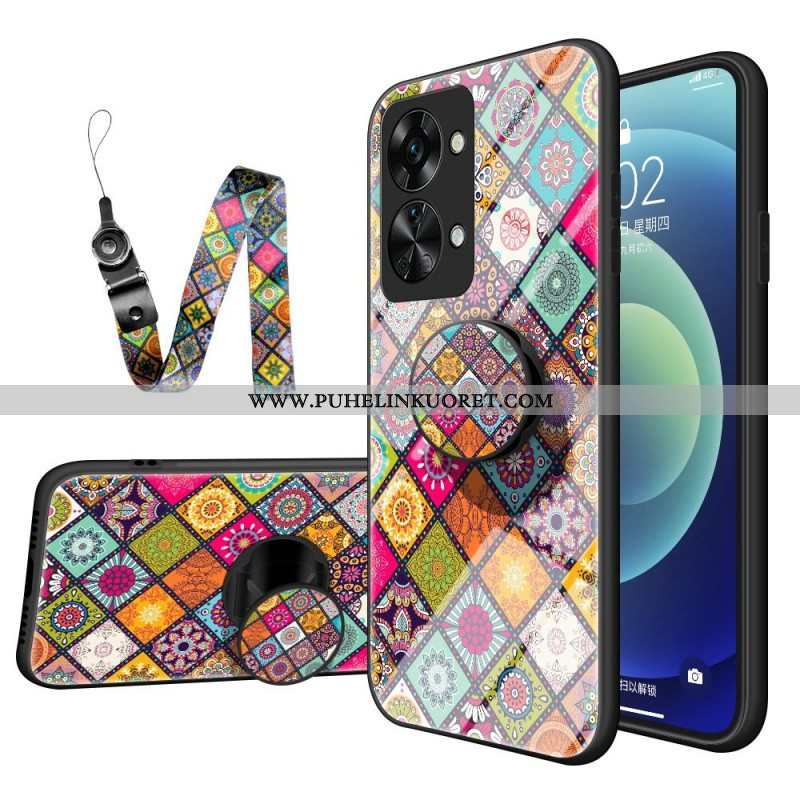 Kuori OnePlus Nord 2T 5G Patchwork Magneettipidike