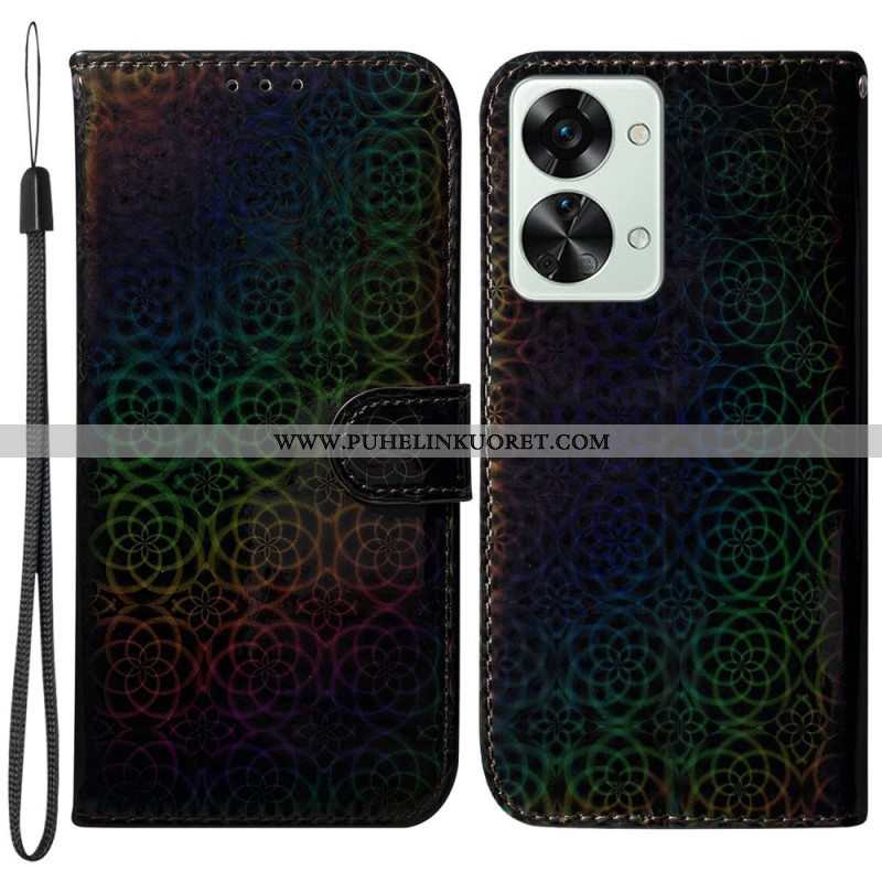 Kotelot OnePlus Nord 2T 5G Suojaketju Kuori Strappy Geometriset Kukat