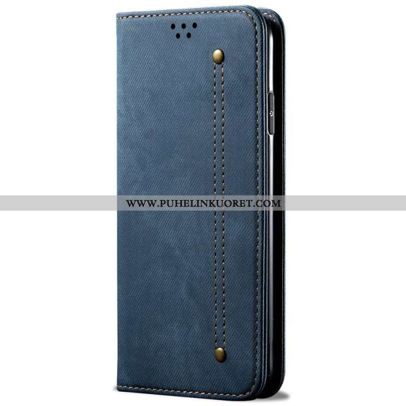 Puhelinkuoret OnePlus Nord 2T 5G Kotelot Flip Denim Kangas