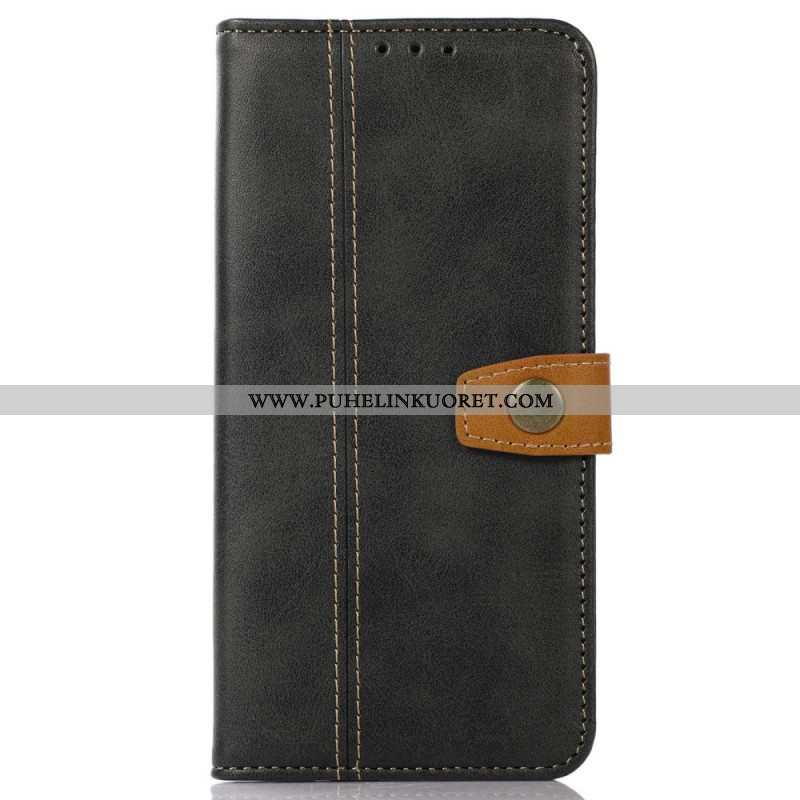 Flip Case OnePlus Nord CE 2 5G Keinonahkaa Napilla