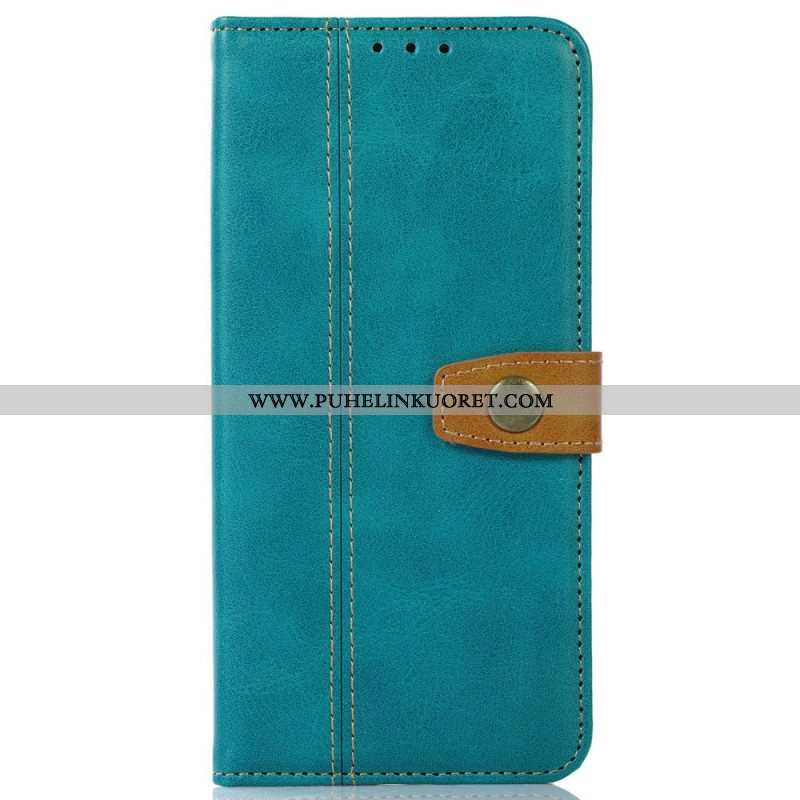 Flip Case OnePlus Nord CE 2 5G Keinonahkaa Napilla