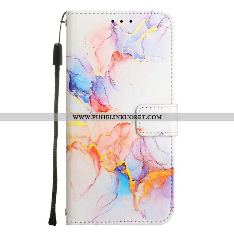 Flip Case OnePlus Nord CE 2 5G Suojaketju Kuori Strip Marble