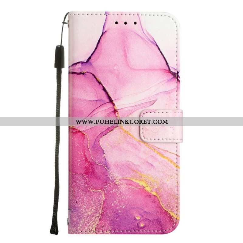 Flip Case OnePlus Nord CE 2 5G Suojaketju Kuori Strip Marble