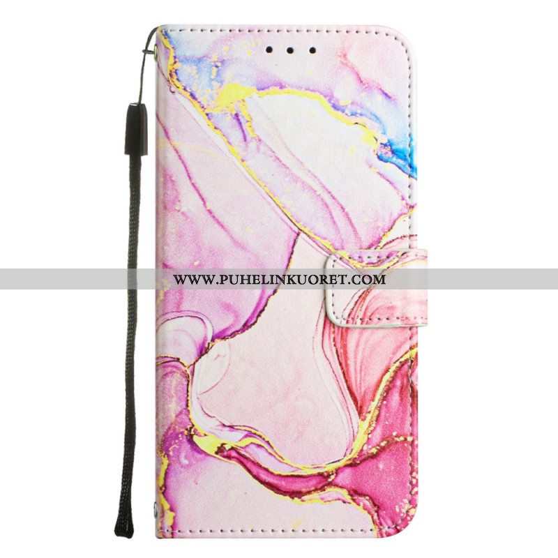 Flip Case OnePlus Nord CE 2 5G Suojaketju Kuori Strip Marble