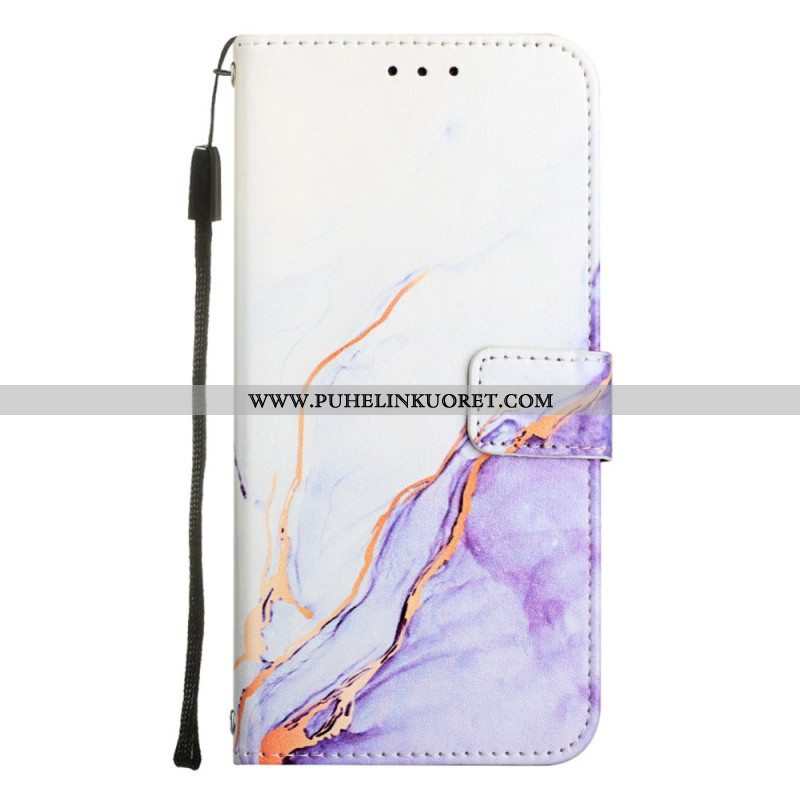 Flip Case OnePlus Nord CE 2 5G Suojaketju Kuori Strip Marble