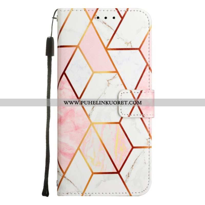 Flip Case OnePlus Nord CE 2 5G Suojaketju Kuori Strip Marble