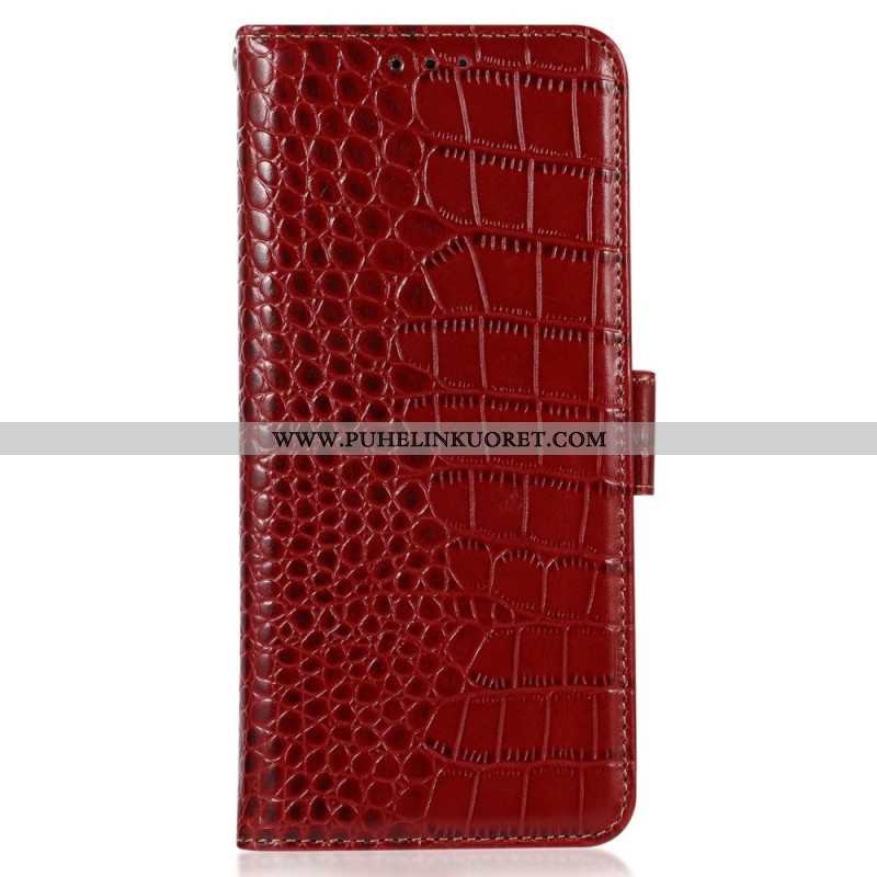 Kotelot OnePlus Nord CE 2 Lite 5G Rfid Crocodile Style Aitoa Nahkaa