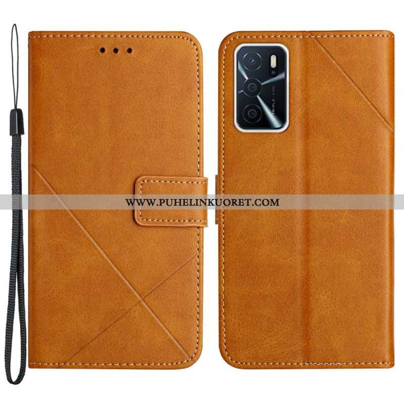 Kotelot Oppo A16 / A16s X Design Geo Leather Style