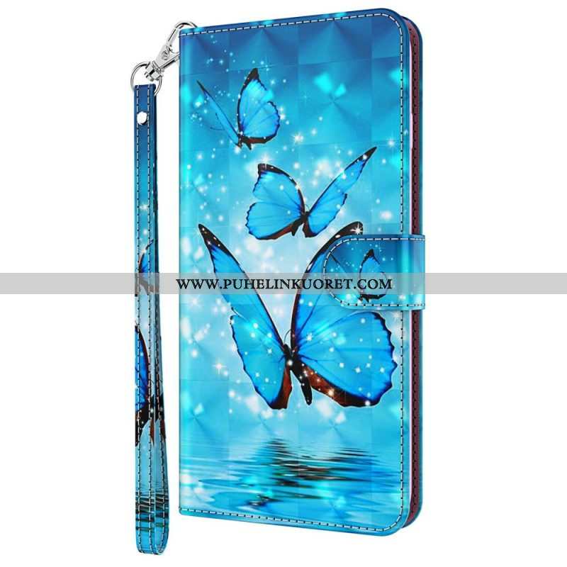 Kotelot Oppo A54 5G / A74 5G Suojaketju Kuori Stringit Perhoset