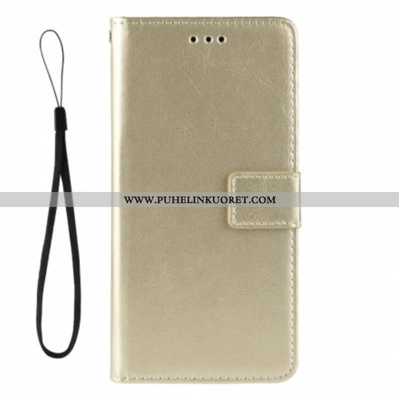 Flip Case Oppo A54 5G / A74 5G Näyttävä Keinonahka