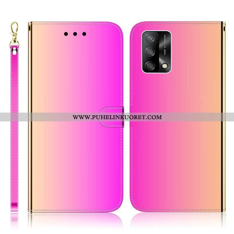 Kotelot Oppo A74 4G Keinonahkainen Peilin Kansi